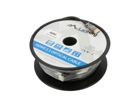 Kabel HDMI wtyk z obu stron PVC HDMI 2.1 Dł: 40m czarny CA-HDMI-30FB-0400-BK