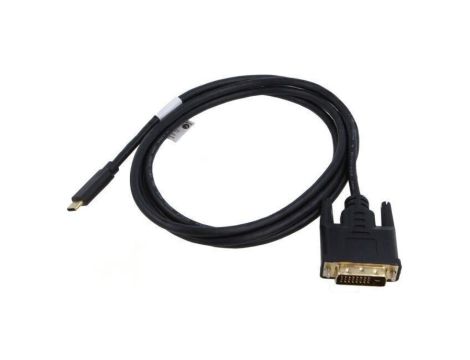 Adapter USB 3.1 DVI-D (24+1) wtyk,USB C wtyk złocony 1,8m CA-CMDV-10CU-0018-BK