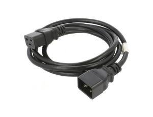Kabel IEC C19 żeński,IEC C20 męski PVC Dł: 1,8m czarny CA-C19E-10CC-0018-BK