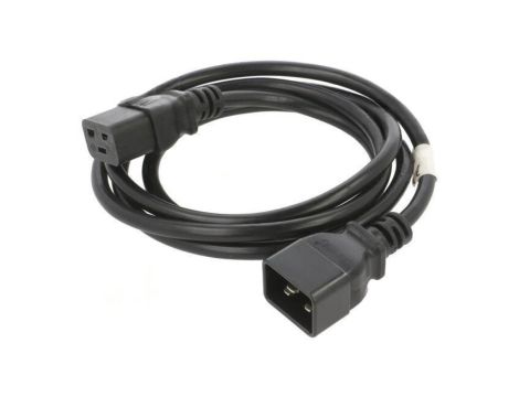 Kabel IEC C19 żeński,IEC C20 męski PVC Dł: 1,8m czarny CA-C19E-10CC-0018-BK