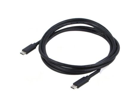 Kabel USB 3.1 USB C wtyk z obu stron złocony 1,8m czarny CA-CMCM-32CU-0018-BK