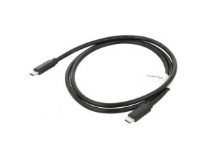 Kabel USB 3.1 USB C wtyk z obu stron złocony 1m czarny 32AWG CA-CMCM-32CU-0010-BK