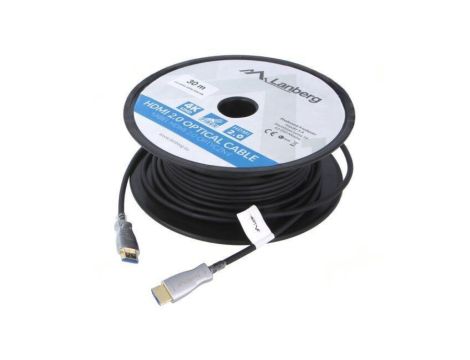 Kabel HDMI wtyk z obu stron PVC Dł: 30m czarny Żyła: Cu 18Gbps CA-HDMI-20FB-0300-BK