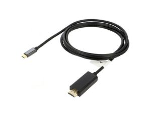 Adapter USB 3.2 HDMI wtyk,USB C wtyk złocony 1,8m czarny CA-CMHD-10CU-0018-BK