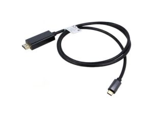 Adapter USB 3.2 HDMI wtyk,USB C wtyk złocony 1m czarny 32AWG CA-CMHD-10CU-0010-BK