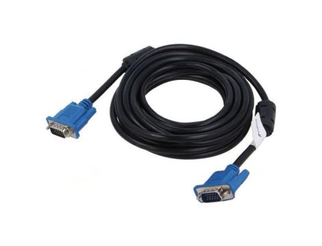 Kabel D-Sub 15-PIN HD wtyk z obu stron czarny 5m Żyła: CCS CA-VGAC-10CU-0050-BK