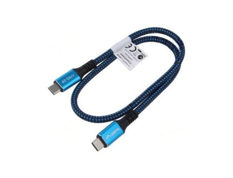Kabel USB 4.0 USB C wtyk z obu stron złocony 0,5m pudełko CA-CMCM-45CU-0005-BK