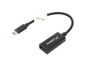 Adapter USB 3.1 DisplayPort gniazdo,USB C wtyk niklowany AD-UC-DP-01