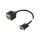 Rozgałęźnik VGA gniazdo x2,VGA wtyk Full HD 1080p 0,2m ABS AD-0020-BK