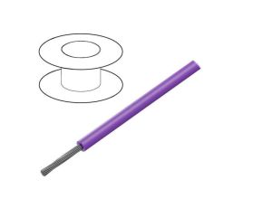 Przewód HookUp Wire linka Cu 30AWG PTFE fioletowy 250V 30,5m 2841/7 VI005
