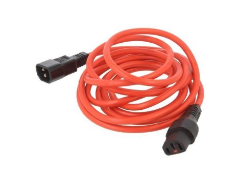 Kabel IEC C13 żeński, IEC C14 męski 3m z blokadą IEC LOCK IL13-C14-H05-3100-300-R