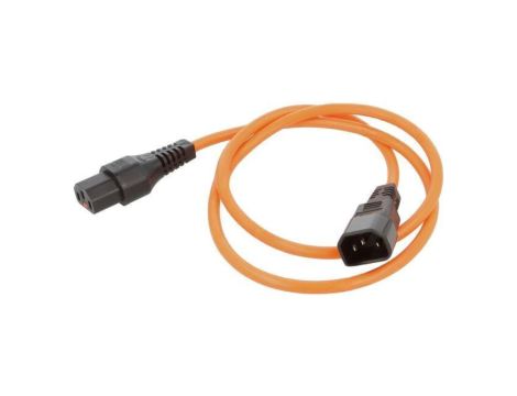 Kabel IEC C13 żeński, IEC C14 męski 1m z blokadą IEC LOCK IL13-C14-H05-3100-100-O