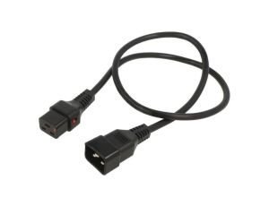 Kabel IEC C19 żeński, IEC C20 męski 1m z blokadą IEC LOCK IL19-C20-H05-3150-100