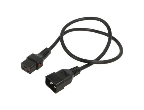 Kabel IEC C19 żeński, IEC C20 męski 1m z blokadą IEC LOCK IL19-C20-H05-3150-100