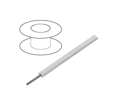 Przewód HookUp Wire linka Cu 24AWG PVC biały 600V 30,5m 1854 WH005