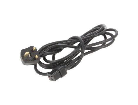 Kabel BS 1363 (G) wtyk, IEC C19 żeński 3m z blokadą IEC LOCK IL19-UK1-H05-3150-300