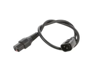 Kabel IEC C13 żeński, IEC C14 męski 0,5m z blokadą IEC LOCK IL13-C14-H05-3100-050