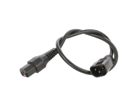 Kabel IEC C13 żeński, IEC C14 męski 0,5m z blokadą IEC LOCK IL13-C14-H05-3100-050