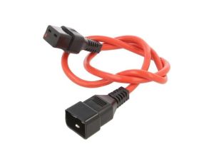 Kabel IEC C19 żeński, IEC C20 męski 1m z blokadą IEC LOCK IL19-C20-H05-3150-100-R