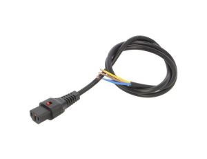 Kabel IEC C13 żeński 1m z blokadą IEC LOCK IL13-SE-H05-3100-100
