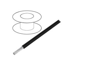 Przewód HookUp Wire linka Cu 32AWG PTFE czarny 250V 30,5m 2840/7 BK005