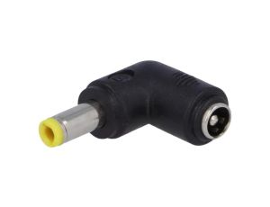 Adapter wtyk kątowy In 5,5/2,1 Out 5,5/2,5 7A RED KĄTOWA 2.1X5.5 / 2.5X5.5