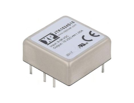 Przetwornica DC/DC 15W 9-36VDC / 15VDC 1A 1x1 JTK1524S15