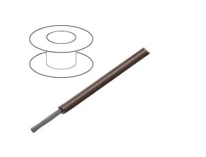 422807-BR005 Przewód HookUp Wire linka Cu 28AWG PVC brązowy 300V 30,5m