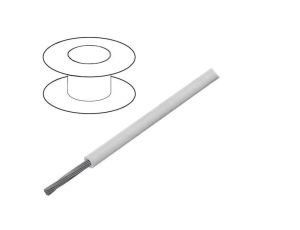 Przewód HookUp Wire linka Cu 24AWG PVC biały 150V 30,5m 7054/19 WH005