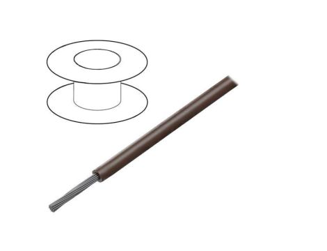 Przewód HookUp Wire linka Cu 24AWG PTFE brązowy 600V 30,5m 5854 BR005