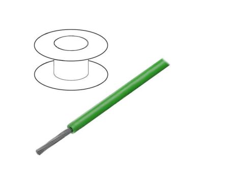 Przewód HookUp Wire linka Cu 18AWG PVC zielony 600V 30,5m 3075 GR005