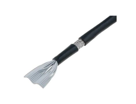 Przewód o dł 30,5m wstążkowy okrągły 1,27mm linka Cu PVC czarny 3659/16 (100FT)