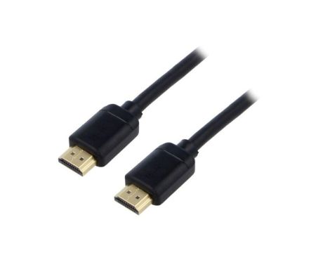 Kabel HDMI wtyk z obu stron PVC HDCP 2.2, HDMI 2.0 1m czarny CAKGQ-A01