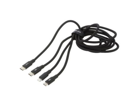 Kabel High Speed, USB 2.0 1,5m czarny tekstylny 20W CAMLT-SC01