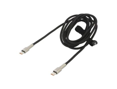 Kabel USB C wtyk z obu stron 2m czarny 100W CATJK-D01