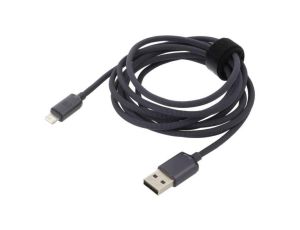 Kabel USB 2.0 Apple Lightning wtyk - USB A wtyk 2m czarny 2,4A CAJY000101