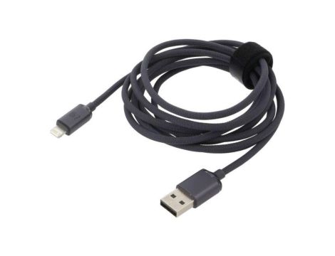 Kabel USB 2.0 Apple Lightning wtyk - USB A wtyk 2m czarny 2,4A CAJY000101