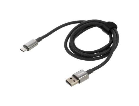 Kabel USB A wtyk - USB C wtyk 1m czarny tekstylny 100W CAWJ000001