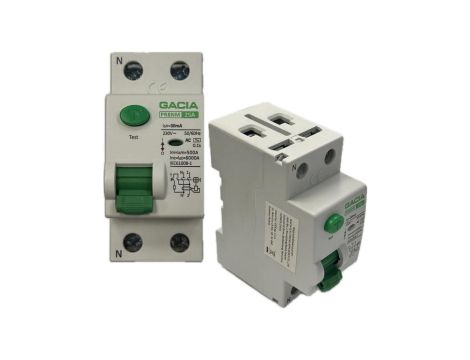 Wyłącznik Różnicowoprądowy 6kA 2P 25A 30mA typ: AC na Szynę DIN Th-35 GACIA