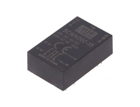Przetwornica DC/DC 6W 36-72VDC 15VDC Iwyj 400mA SCWN06C-15