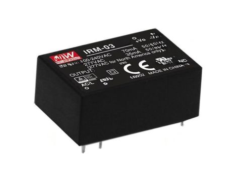 Przetwornica AC/DC 3W 85-305VAC 9VDC Iwyj 333mA OUT 1 IRM-03-9