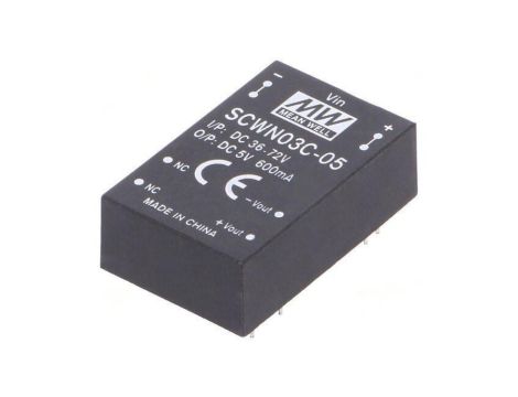 Przetwornica DC/DC 3W 36-72VDC 5VDC Iwyj 600mA SCWN03C-05