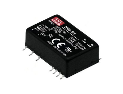 Przetwornica AC/DC 3W 85-305VAC 12VDC Iwyj 250mA OUT 1 IRM-03-12S