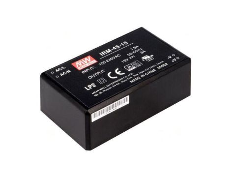 Przetwornica AC/DC 45W 85-264VAC 15VDC Iwyj 3000mA PCB IRM-45-15