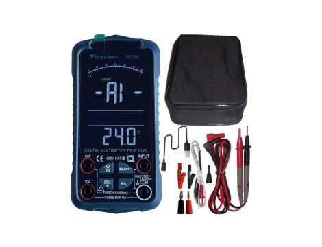 Miernik uniwersalny z pomiarem True RMS multimetr cyfrowy z wyświetlaczem inwersyjnym LCD FORSCHER FS706