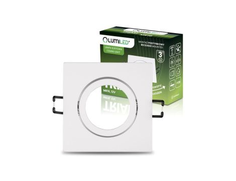 Oprawa Halogenowa Podtynkowa Lampa Sufitowa Kwadrat Ruchoma GU10 MR16 Biała TRIAM LUMILED