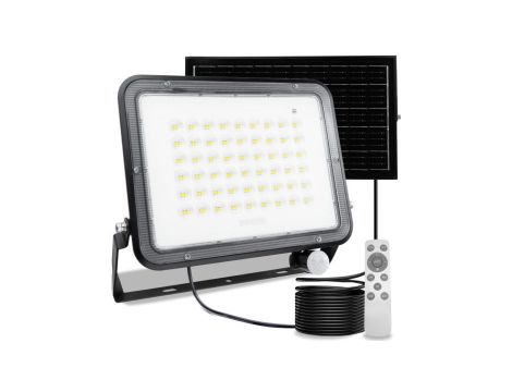 Naświetlacz Solarny LED Halogen 200W Lampa Ogrodowa 4000K IP65 Czujnik Ruchu PIR + Pilot FULGOR LUMILED