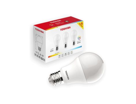 3PAK Żarówka LED E27 A60 8.5W = 60W 806lm 3000K Ciepła TOSHIBA