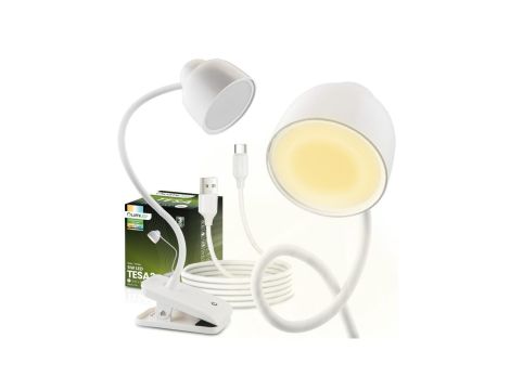 Lampka Biurkowa LED 5W CCT Kreślarska Stołowa Szkolna TESA 2 Biała LUMILED