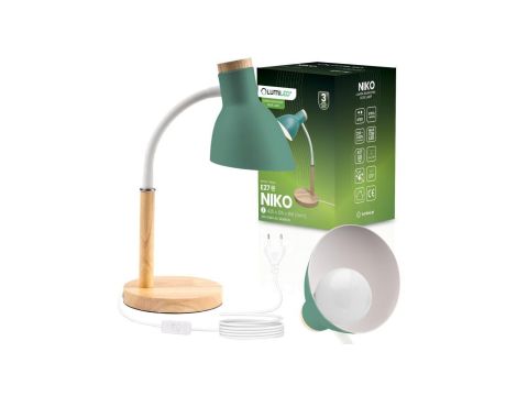 Lampka biurkowa dekoracyjna E27 NIKO Zielona Lumiled